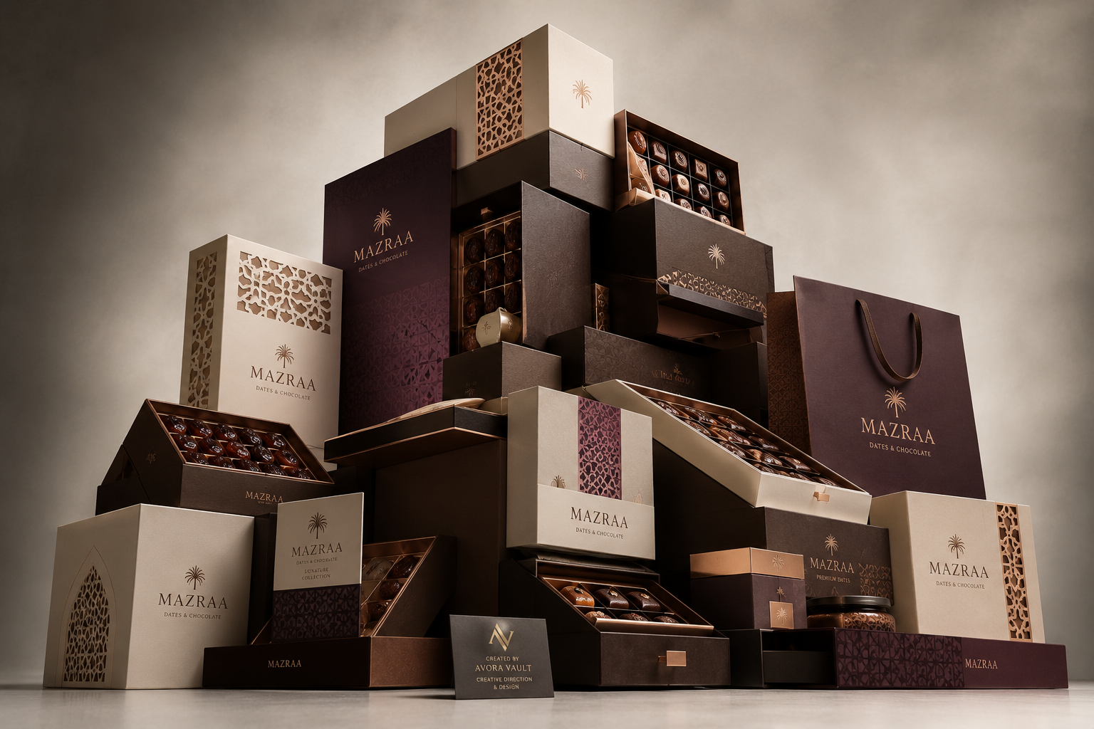 MAZRAA Packaging — Brand Experiences concept project by AVORA Vault