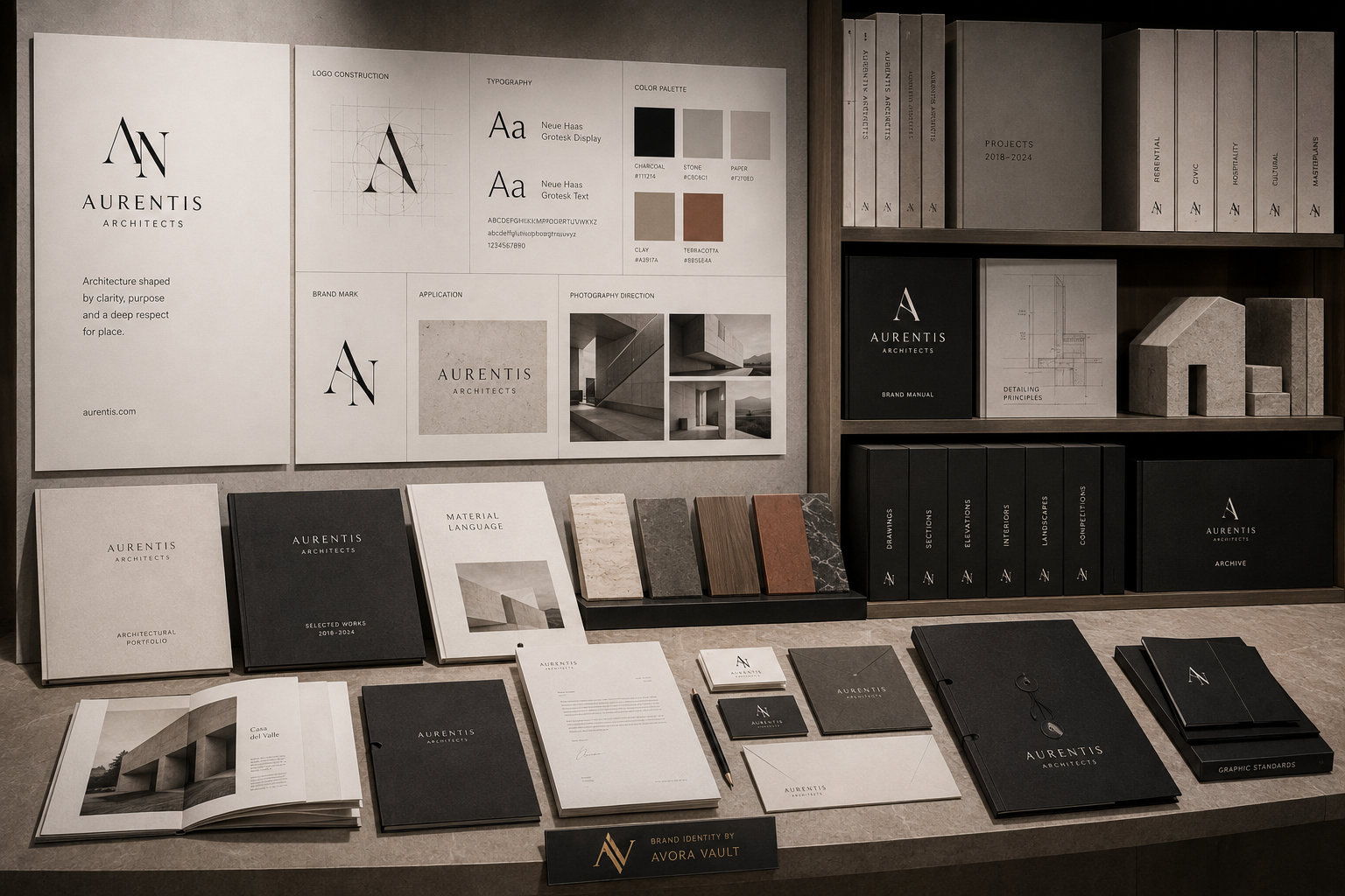 Architecture Identity — Brand Strategy & Identity concept project by AVORA Vault