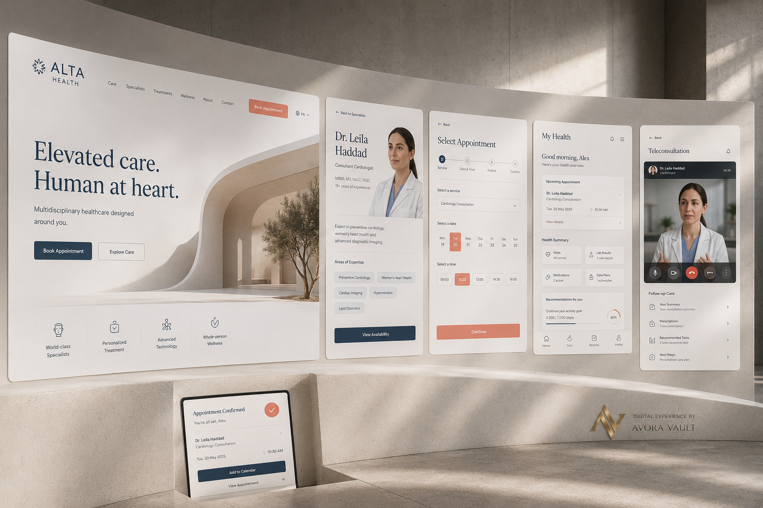 ALTA Health — Digital Experiences concept project by AVORA Vault